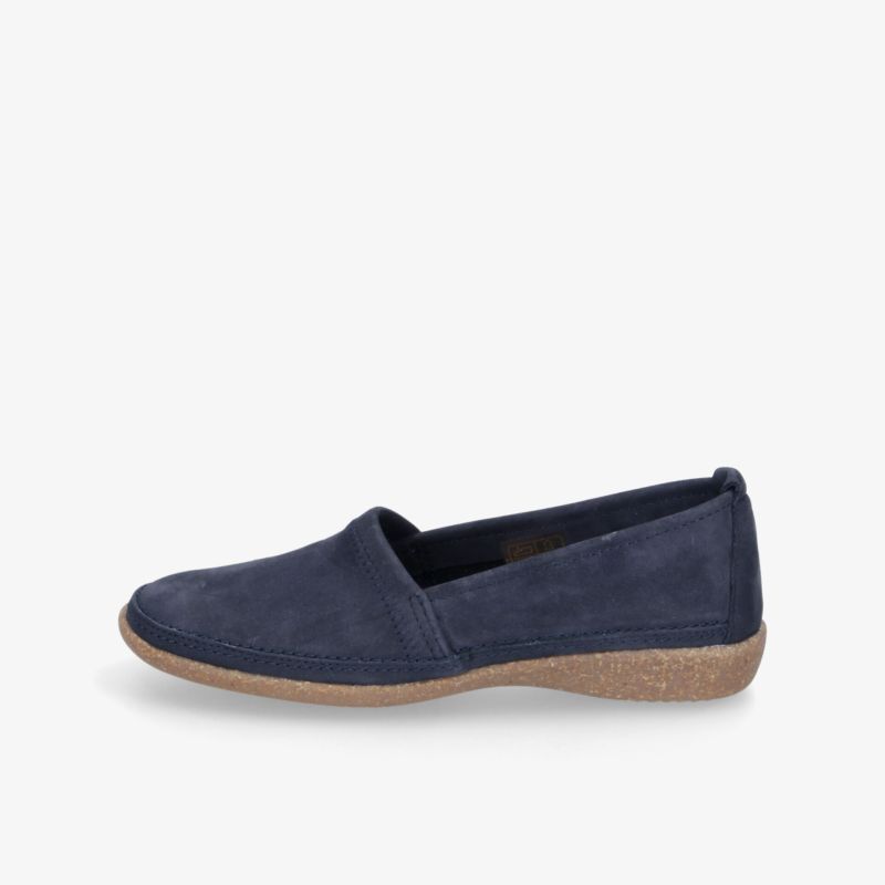 Leichter navy blauer Slip-On Schuh mit flexibler Sohle und weichem Material für hohen Tragekomfort