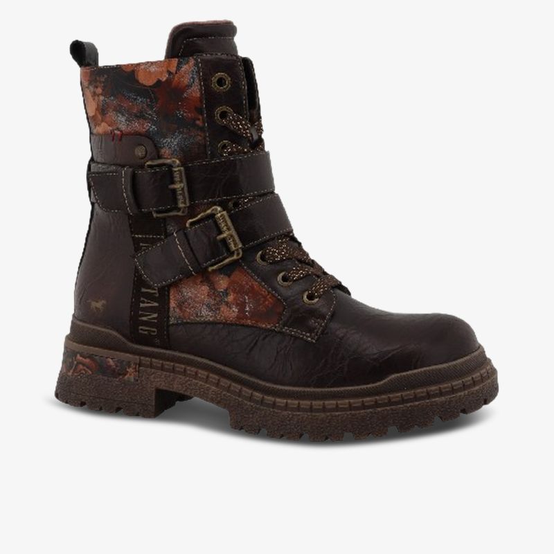 Robuster modischer Stiefel mit Schnürung und Schnallen, bequem und strapazierfähig für Outdoor-Einsatz