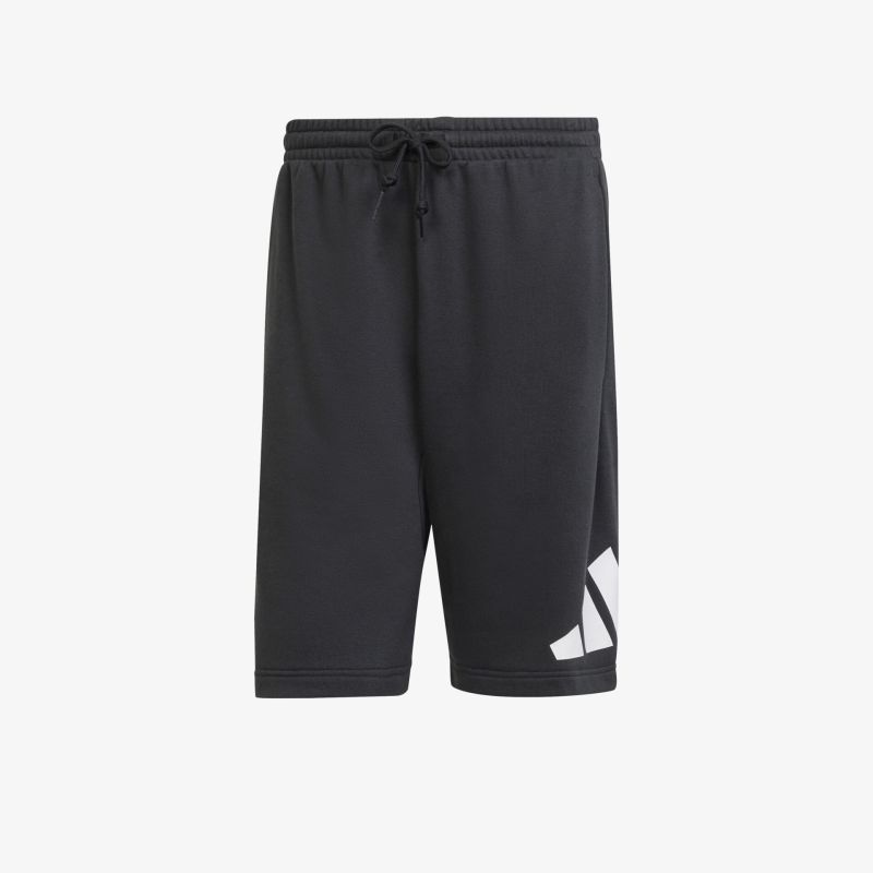 Schwarze Sportshorts mit elastischem Bund und Kordelzug, komfortabel und atmungsaktiv für Training