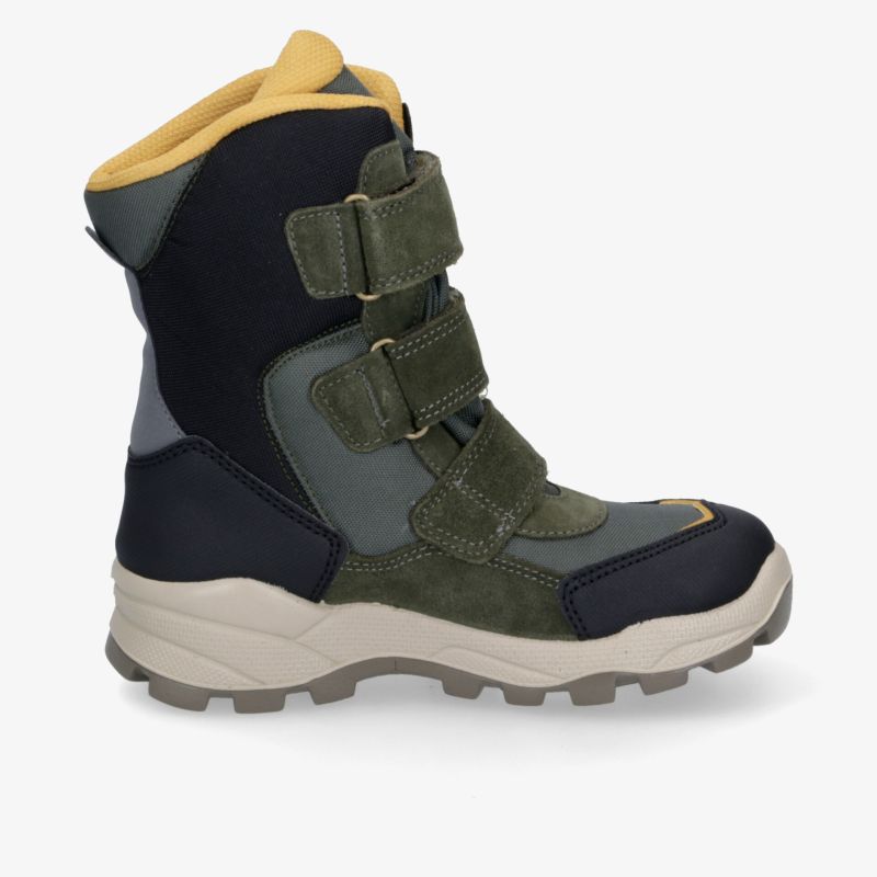 Hochwertiger Outdoor-Winterstiefel mit Klettverschluss und rutschfester Sohle für kalte Tage.