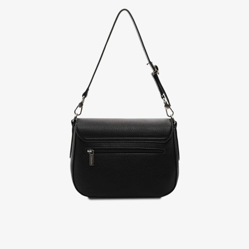 Elegante schwarze Umhängetasche mit praktischem Reißverschluss und kompaktem Design für vielseitigen Einsatz