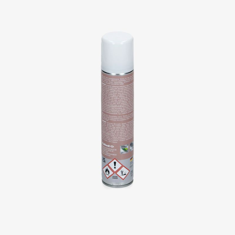 Spraydose mit praktischem Schutzreiniger, schnelltrocknend und einfach in der Anwendung, handliches Design