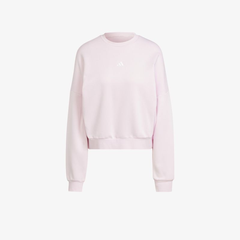 Pastellfarbener Pullover mit klassischem Rundhalsausschnitt und elastischen Bündchen für bequemen Tragekomfort