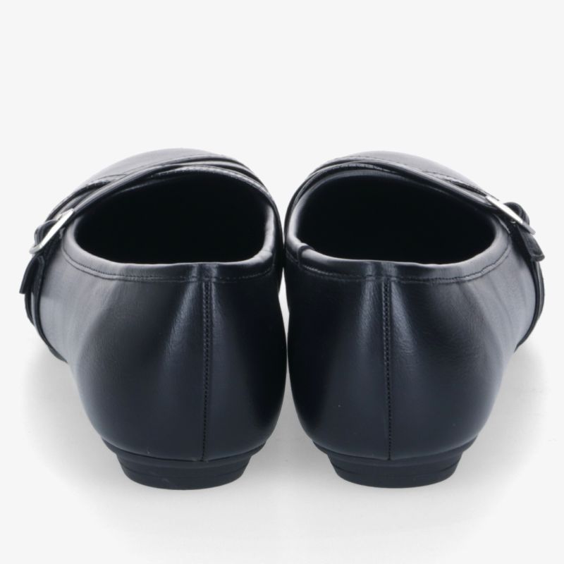 Elegante schwarze Schuhe aus hochwertigem Material mit sauberer Verarbeitung, Komfort und klassischem Stil, Rückansicht