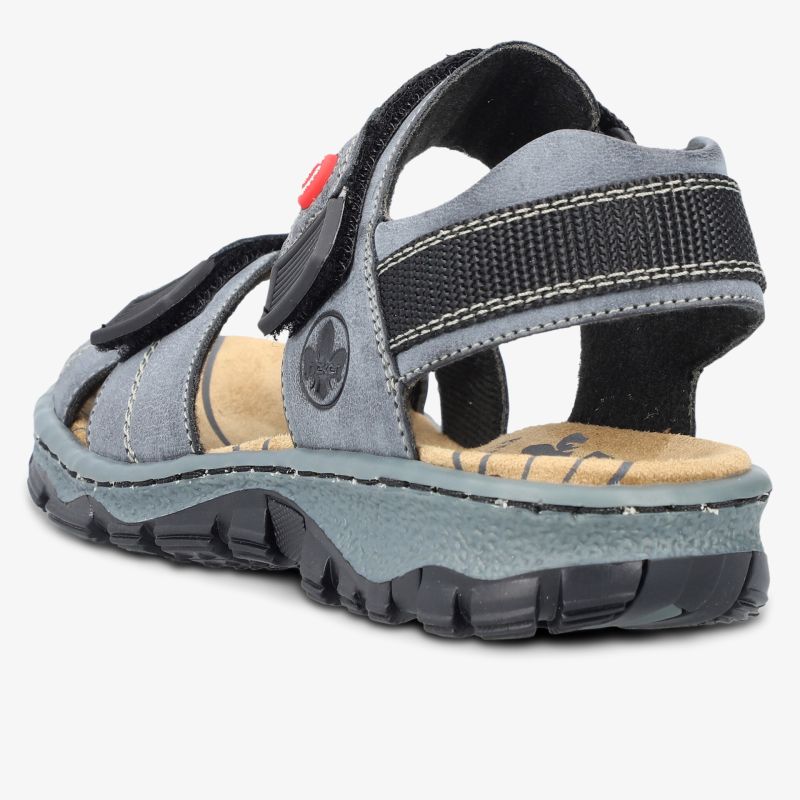 Sportlicher und robuster Sandalen-Rückansicht mit verstellbaren Kletts und profilierter Sohle
