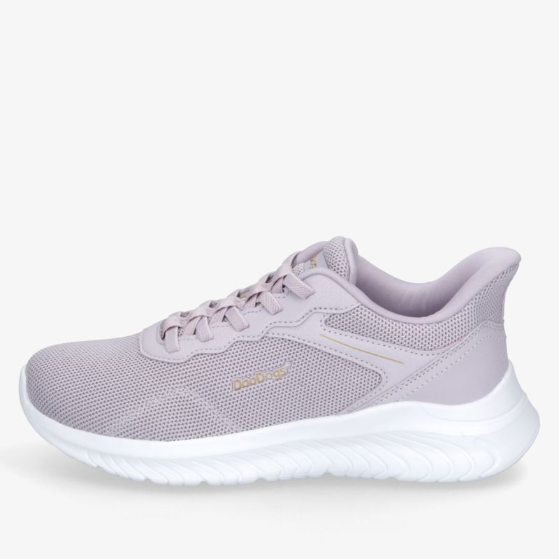 Leichter, atmungsaktiver Laufschuh in Flieder mit flexibler, stoßdämpfender und stabiler Sohle, sportlich und komfortabel