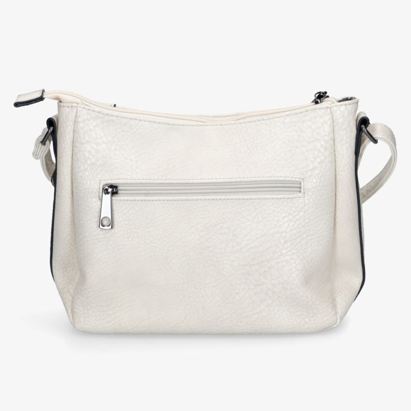 Weiße Tasche mit glatter Oberfläche und praktischem Reißverschluss, kompakte und vielseitige Alltagsbegleiterin