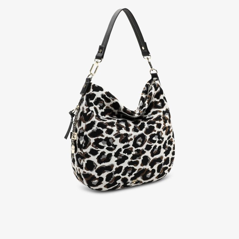 Elegante Handtasche mit stilvollem Leo-Muster und weichem Material für vielseitigen Alltag
