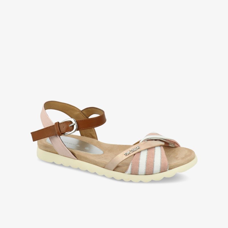 Bequeme und stylische Sandale in Beige mit Riemchen, ideal für den Sommer. Perfekte Passform und rutschfeste Sohle.