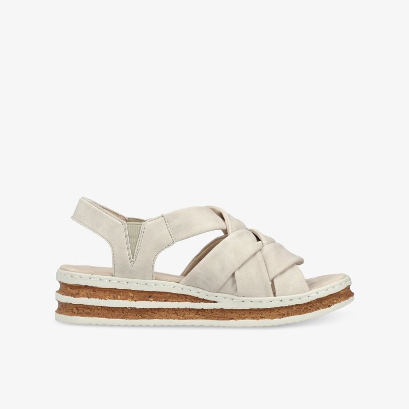 Bequeme Sandalette mit leichtem Absatz und geflochtenen Riemen für luftigen Tragekomfort im Sommer