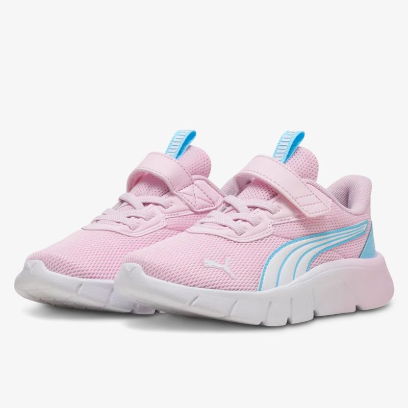 Leichte pinke Sneaker mit blauen Akzenten, flexible Laufsohle und bequemer Passform für ganztägigen Komfort