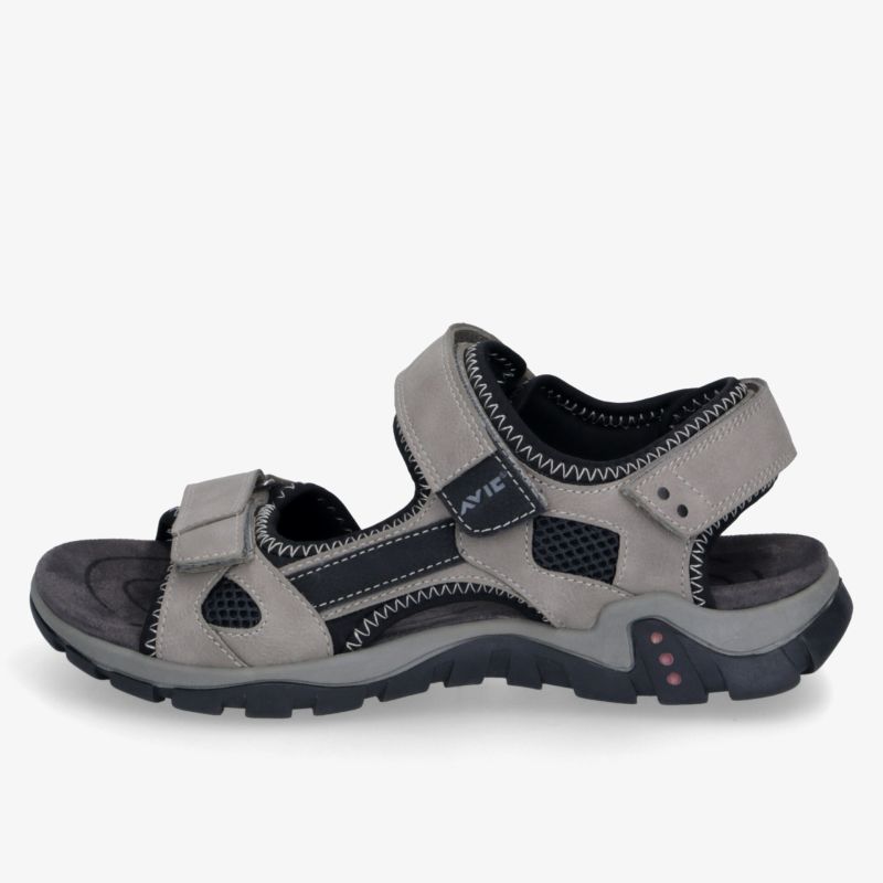 Bequeme, strapazierfähige Sandale mit Klettverschluss und gepolstertem Fußbett für vielseitigen Gebrauch.