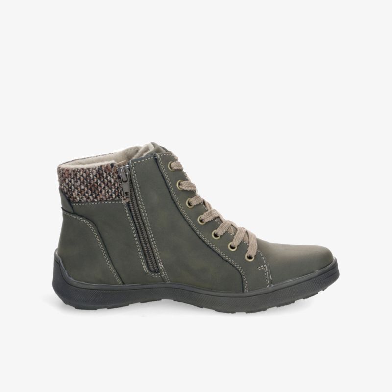 Robuster Schuh mit seitlichem Reißverschluss und gepolstertem Schaft in klassischem Design, bequem und alltagstauglich