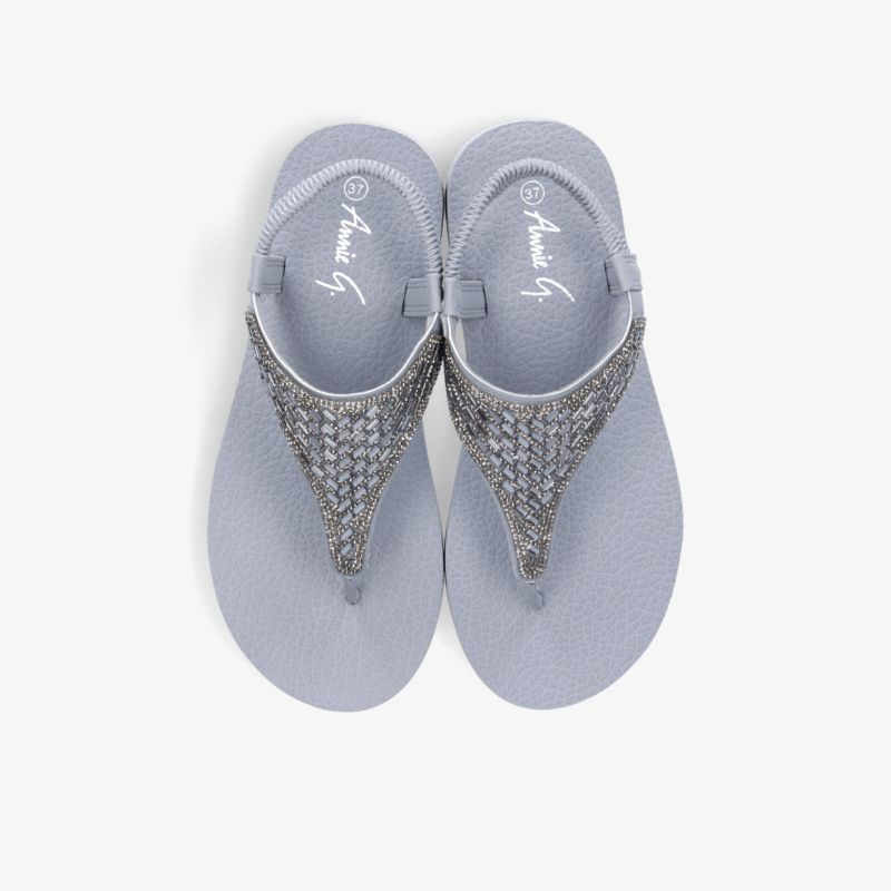 Elegante Sandalen mit glitzernder Verzierung, leicht und bequem, ideal für den Sommer