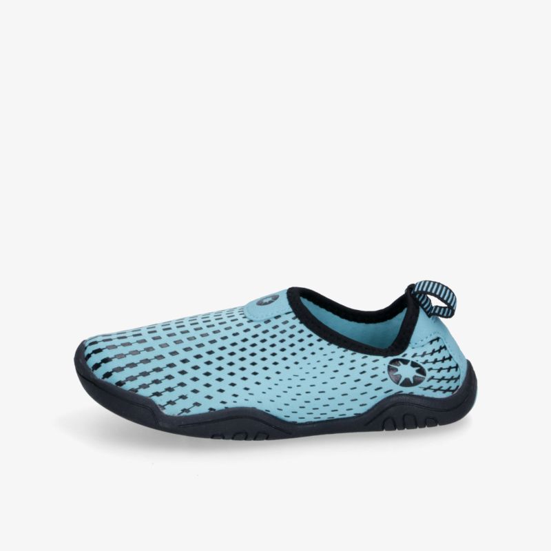 Leichter blauer Wasserschuh mit atmungsaktivem Material und rutschfester Sohle, flexibel und bequem für sportliche Aktivitäten