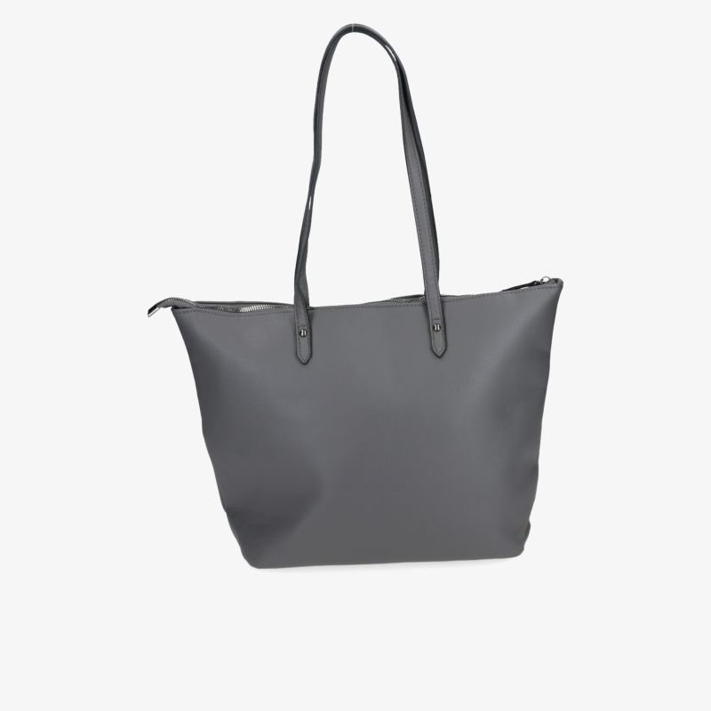 Geräumige graue Shopper-Tasche mit robustem Material und praktischen Henkel, elegante und schlichte Optik