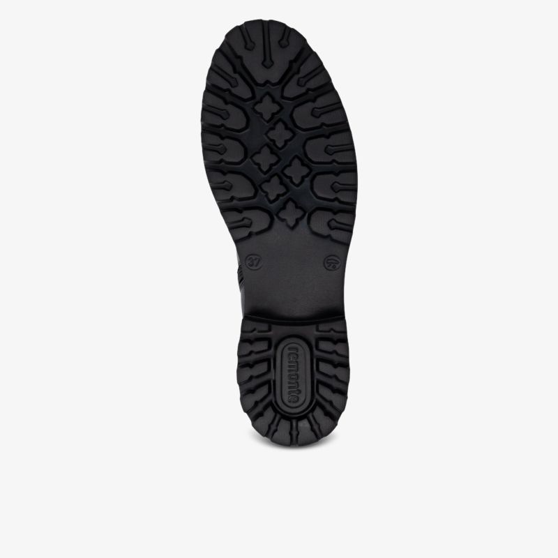 Robuste rutschfeste Schuhsohle mit tiefem Profil für sicheren Halt auf verschiedenen Untergründen