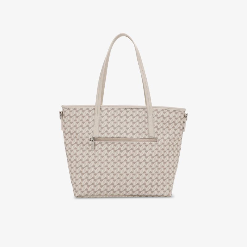 Elegante beige Handtasche mit geräumigem Innenraum und praktischen Tragegriffen für vielseitigen Einsatz