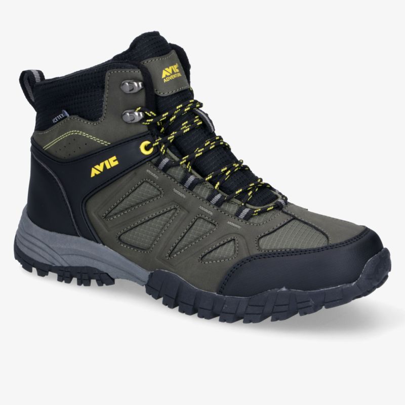 Robuster, wasserabweisender Trekking-Schuh mit profilierter Sohle und verstärktem Schutz an Spitze und Ferse