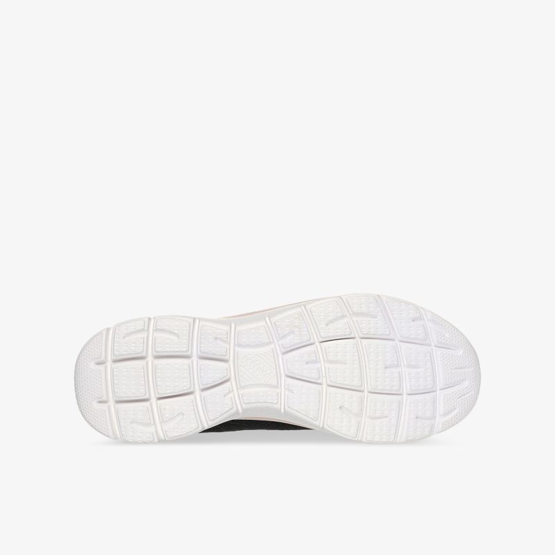 Weiße, profilierte flexible Sohle eines Schuhs für hohen Laufkomfort und optimale Bodenhaftung