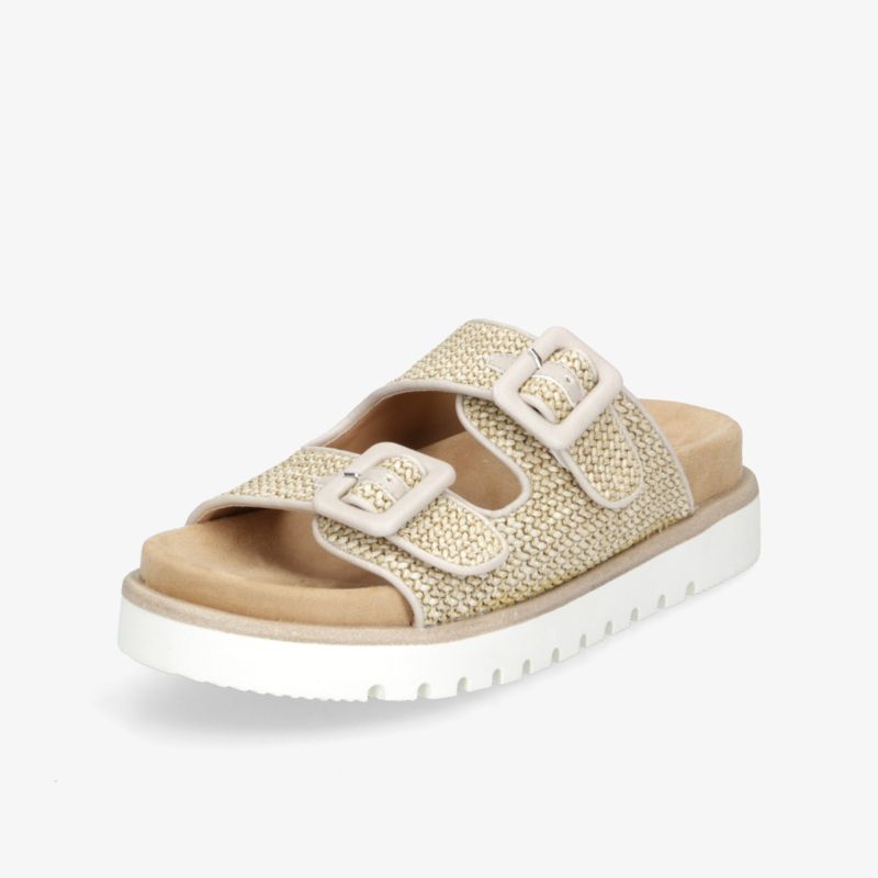 Komfortable Sandale mit zwei verstellbaren Schnallen und weichem Fußbett für angenehmes Tragegefühl