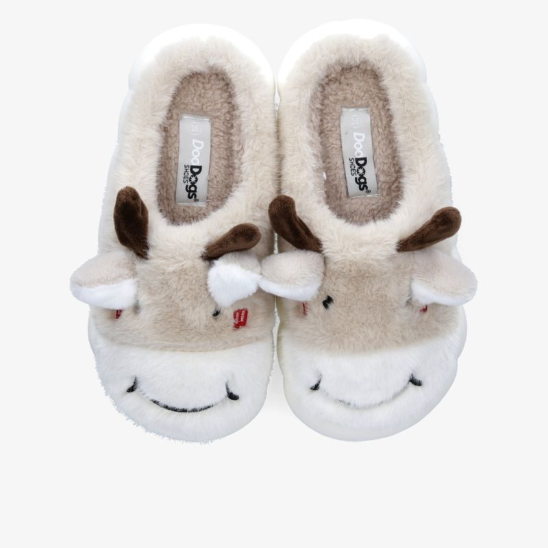 Flauschige Hausschuhe mit niedlichem Kuh-Design bieten Komfort und Wärme für bequeme Entspannung.