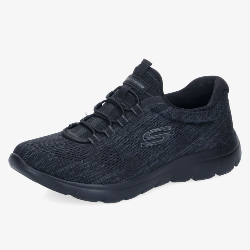 Bequemer schwarzer Sneaker mit leichtem, atmungsaktivem Material und modernem Design für sportliche Aktivitäten.