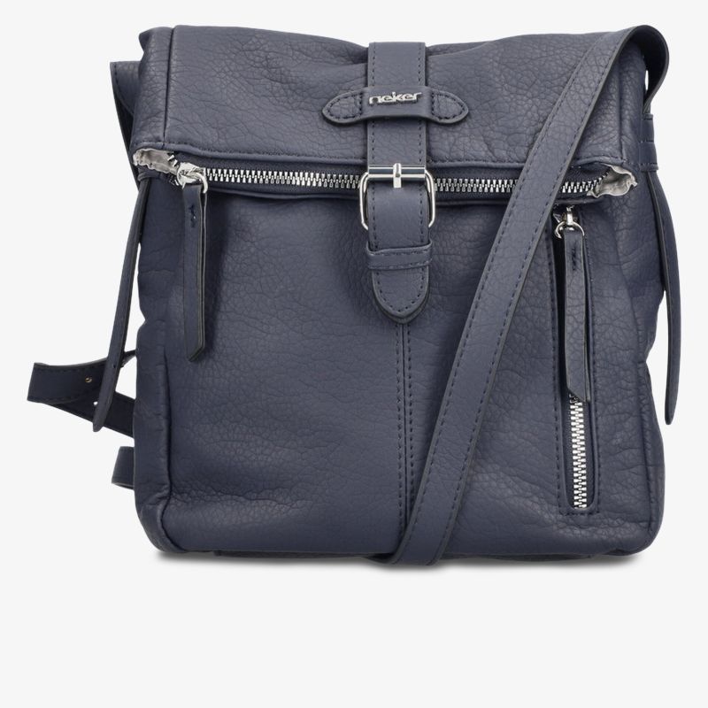 Schlichte und praktische Umhängetasche mit verstellbarem Riemen und mehreren Reißverschlusstaschen