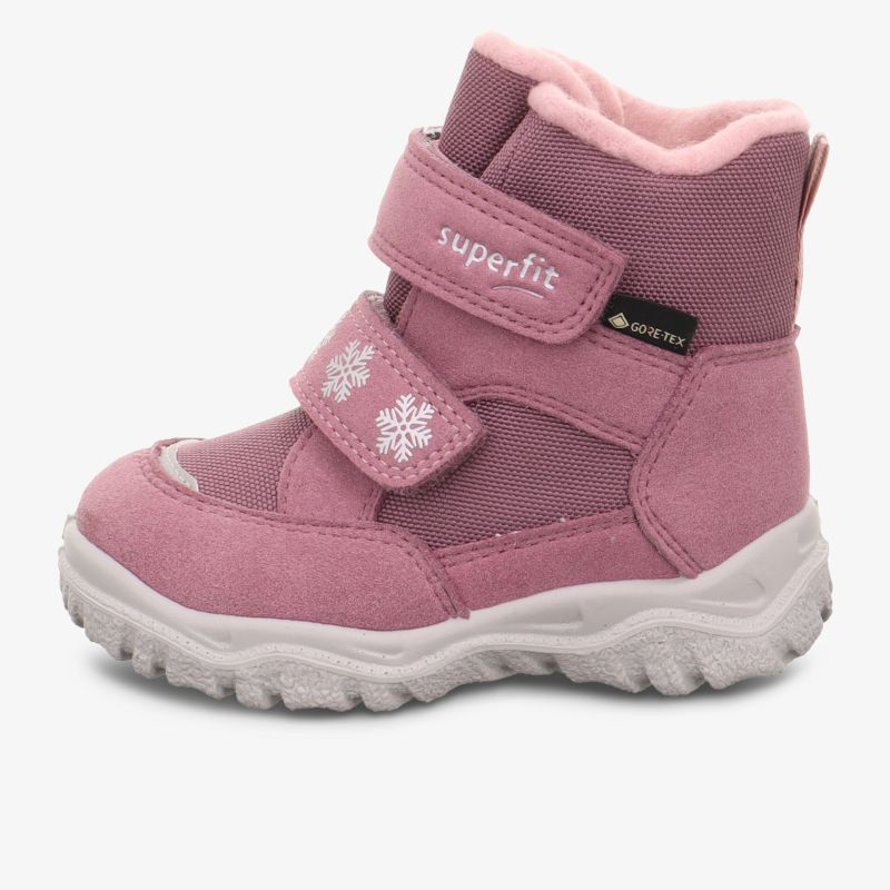 Wasserdichter Winterstiefel mit warmem Futter und rutschfester Sohle, einfacher Klettverschluss für sicheren Halt