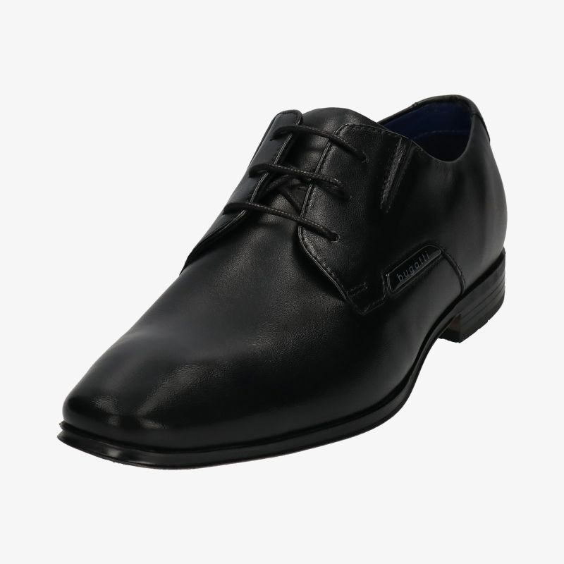 Elegante schwarze Lederschnürschuhe, ideal für Business und klassische Anlässe, komfortabel und hochwertig verarbeitet.
