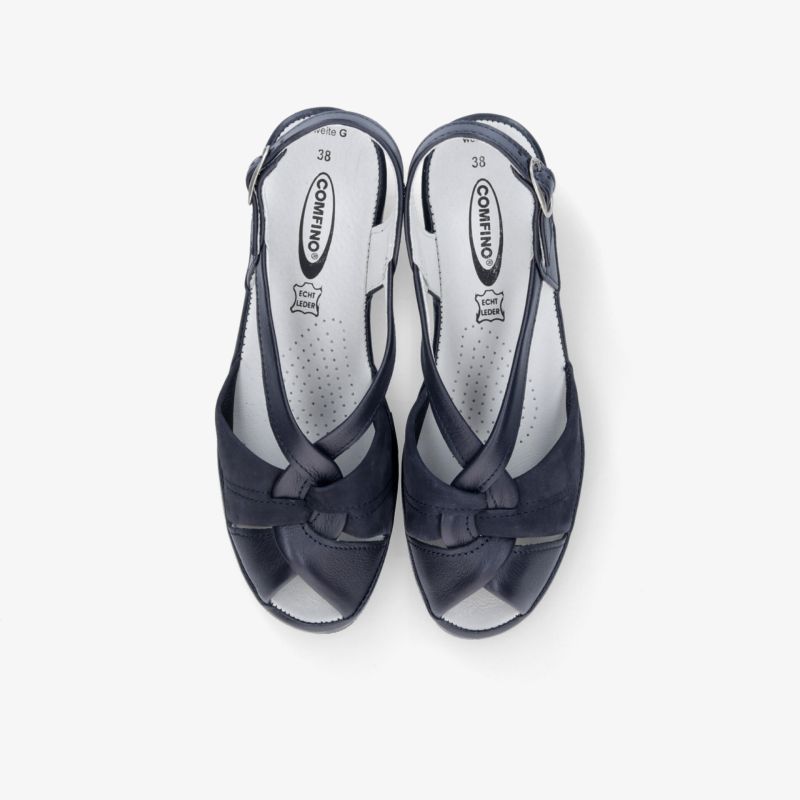 Bequeme und leichte schwarze Sandalen mit rutschfester Sohle und offenem Zehendesign, ideal für warmes Wetter