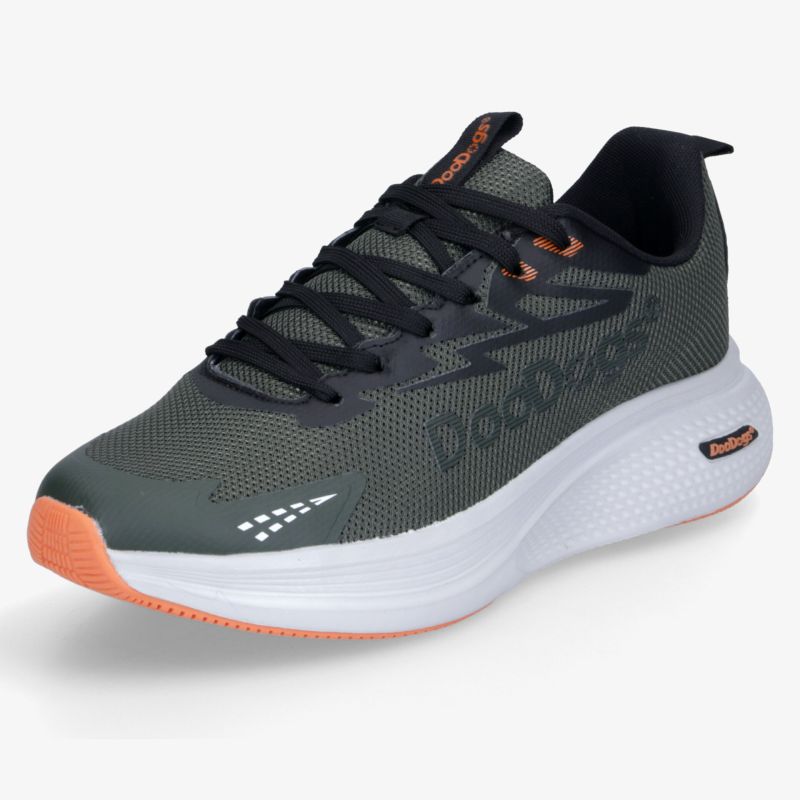 Sportlicher Laufschuh in Dunkelgrau mit atmungsaktivem Obermaterial, komfortabler Dämpfung und markanter Laufsohle