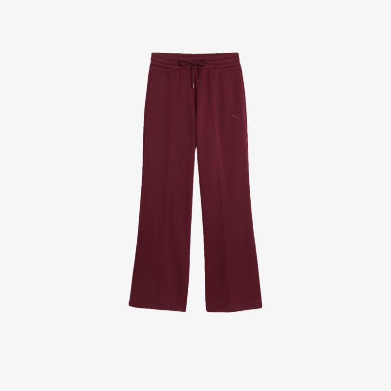 Weiche dunkelrote Hose mit elastischem Bund und lockerem Schnitt für hohen Tragekomfort und Bewegungsfreiheit