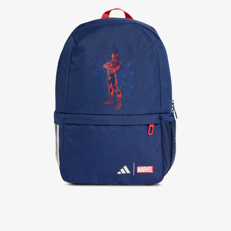 Robuster Rucksack mit geräumigem Hauptfach, praktischem Tragegriff und Marvel-Logo in klassischem Blau