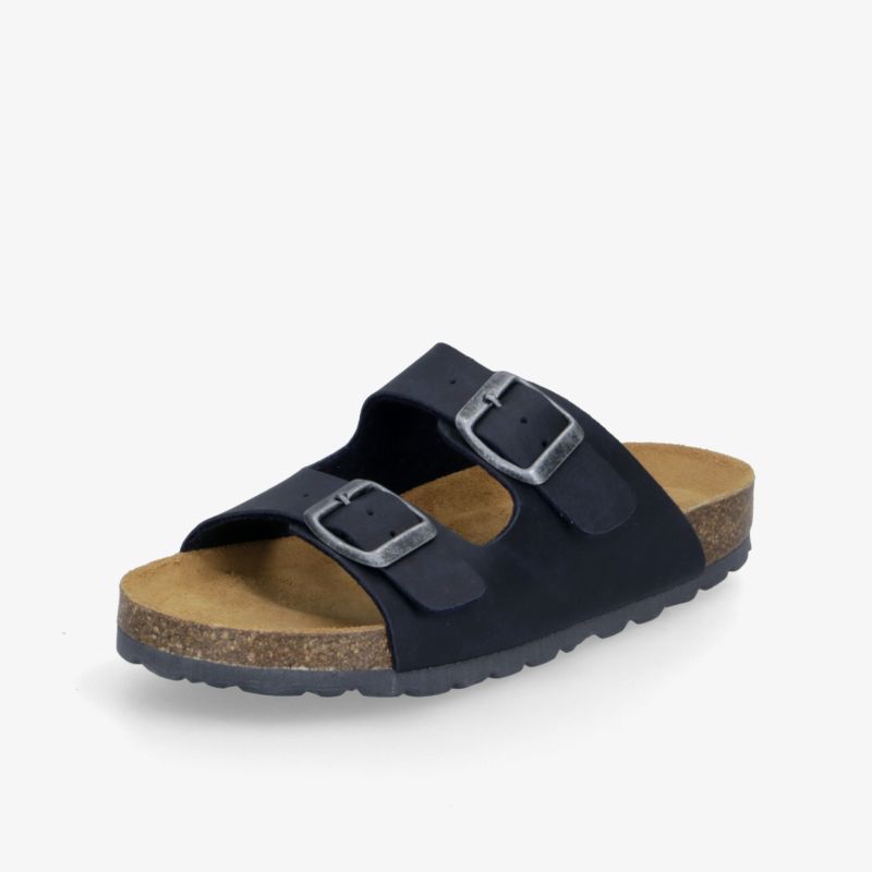 Bequemer Schuh mit zwei verstellbaren Schnallen, Korkfußbett und rutschfester Profilsohle für optimalen Halt