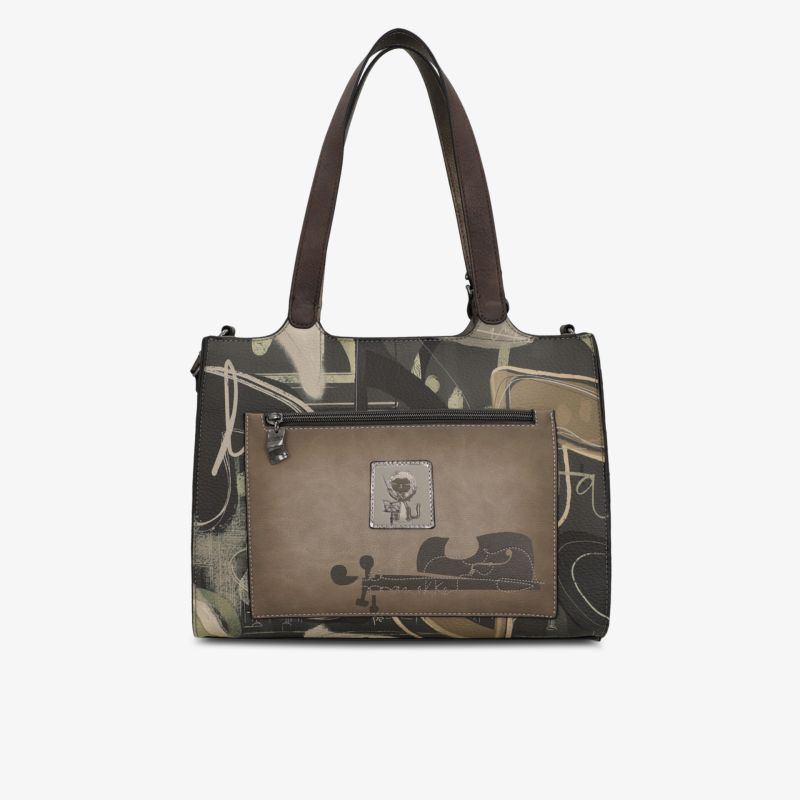 Moderne Handtasche mit stilvollem Muster und robusten Griffen, ideal für den Alltag und vielseitige Nutzung