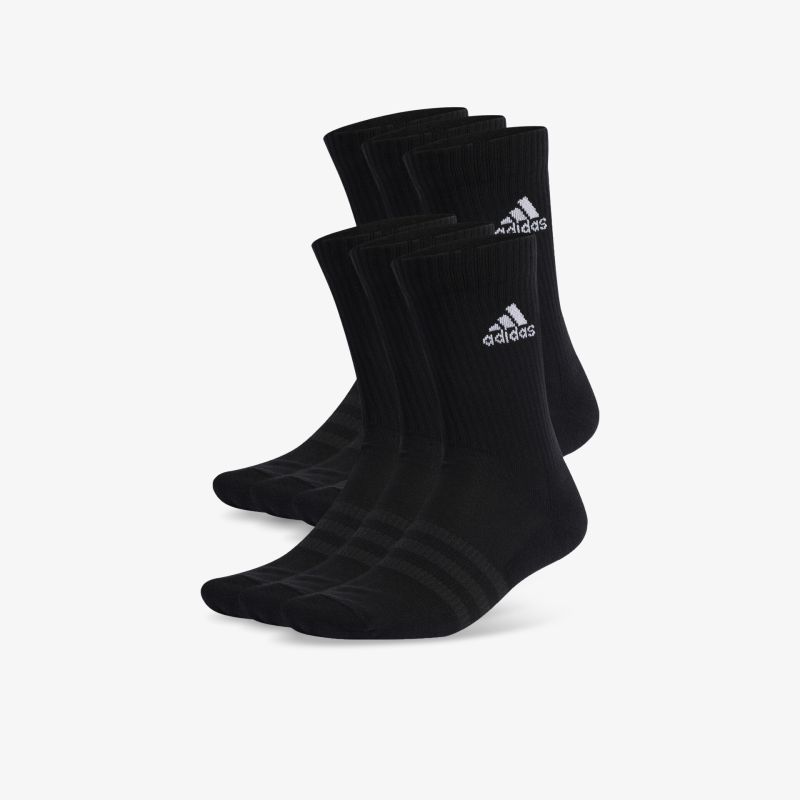 Schwarze Adidas Sportsocken im 3er-Pack mit elastischem Bund und weichem, atmungsaktivem Material