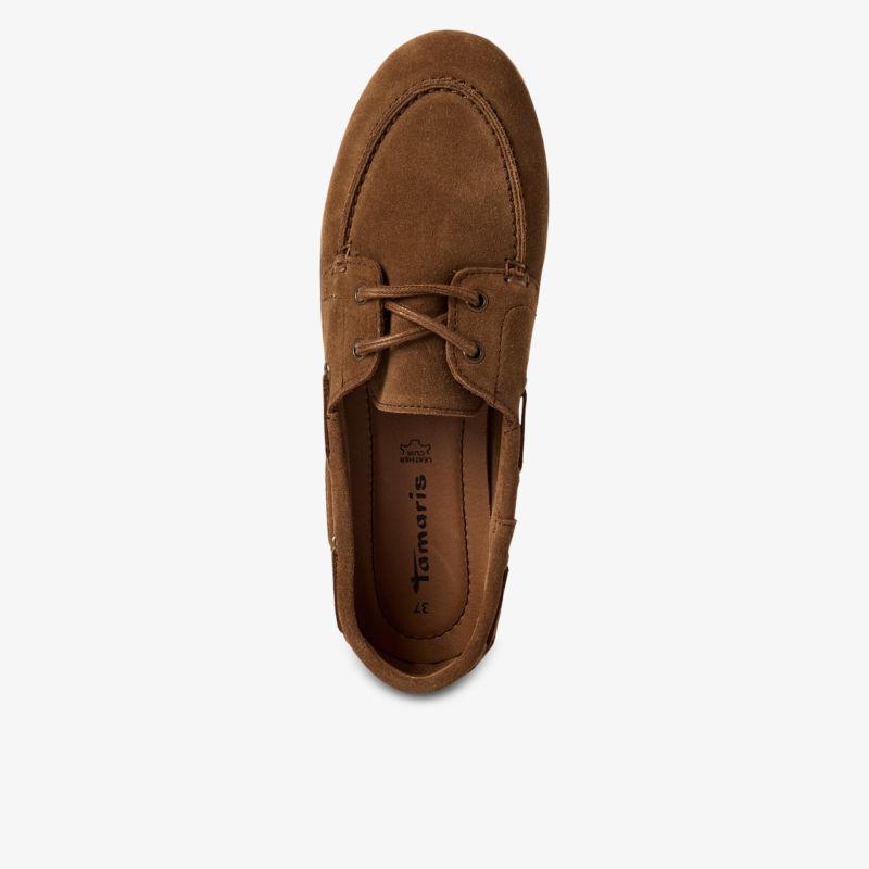 Eleganter brauner Veloursleder Schnürschuh mit komfortabler Passform und flexibler Sohle