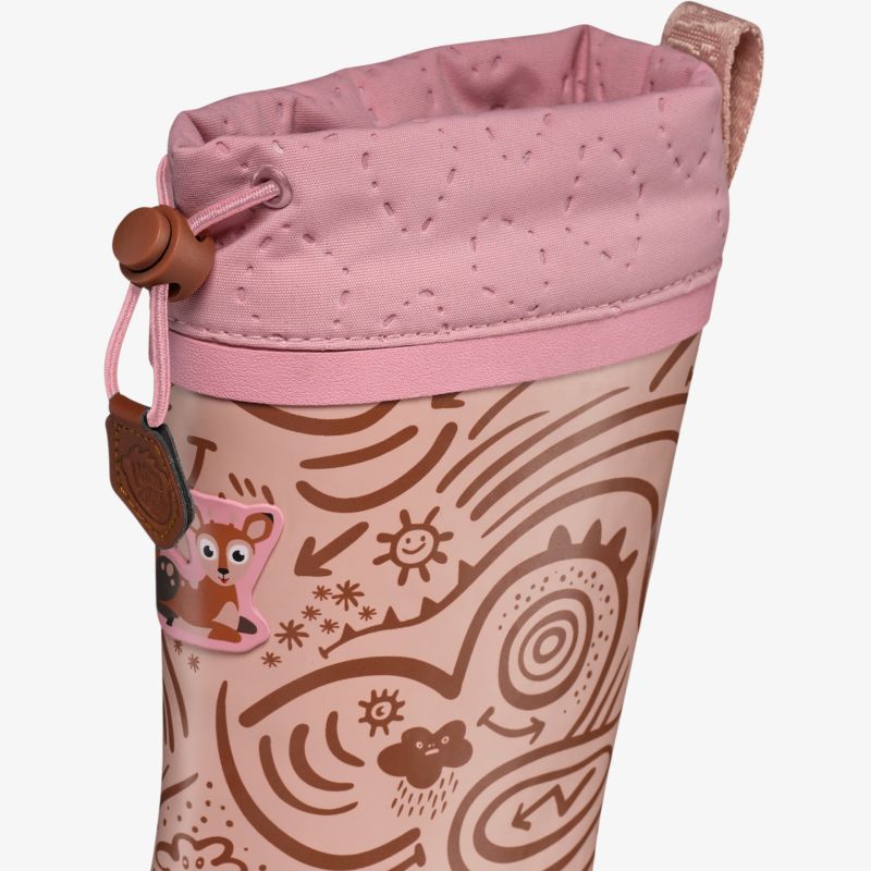 Robuster und bequemer Regenstiefel mit leichtem Verschluss und verspieltem Design, ideal für nasse Tage