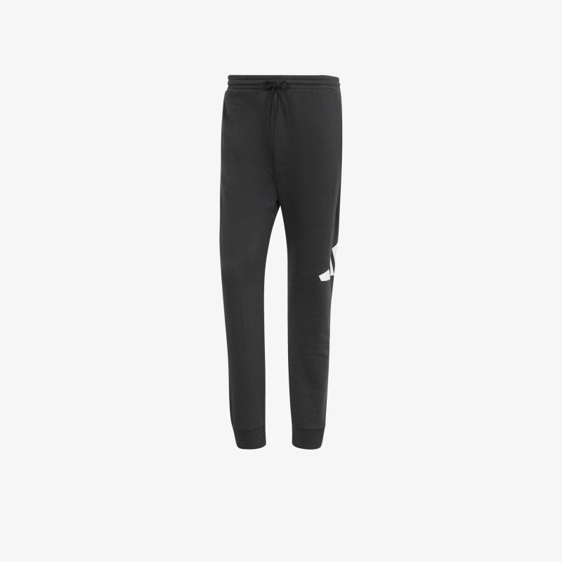 Schwarze, bequeme Jogginghose mit elastischem Bund und Kordelzug, seitliches Logo und modernem Schnitt