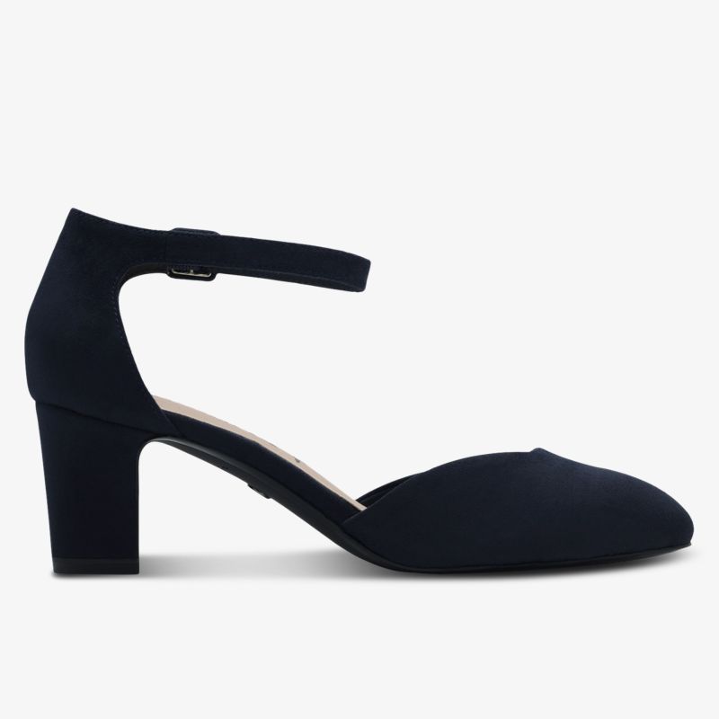 Eleganter Pumps mit mittelhohem Blockabsatz und verstellbarem Riemchenverschluss für komfortablen Halt