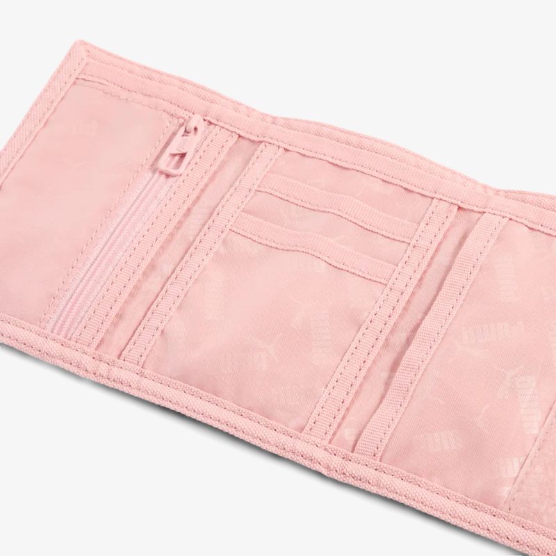 Rosa Geldbörse mit Reißverschluss, kompaktem Design und mehreren Kartenfächern für gute Organisation