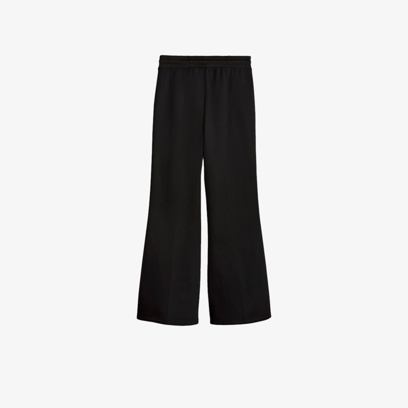 Weite schwarze Hose mit elastischem Bund für bequemen, modischen und alltagstauglichen Look