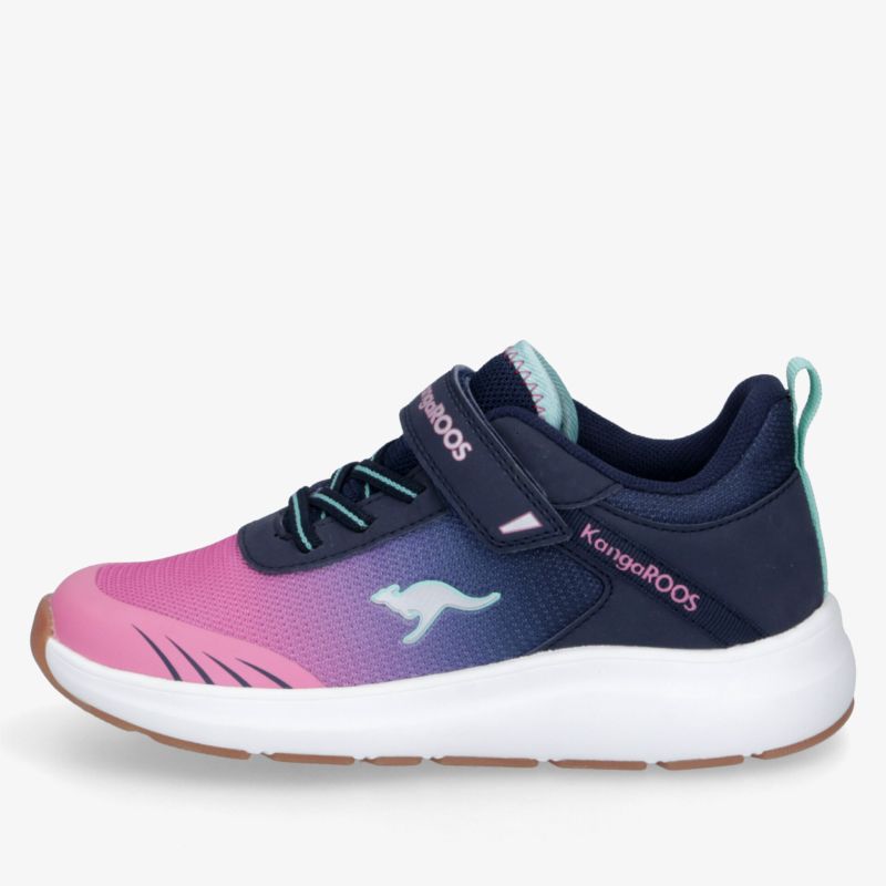 Leichter Laufschuh in Pink und Blau mit sportlichem Design, gepolstertem Schuhkragen und rutschfester Sohle