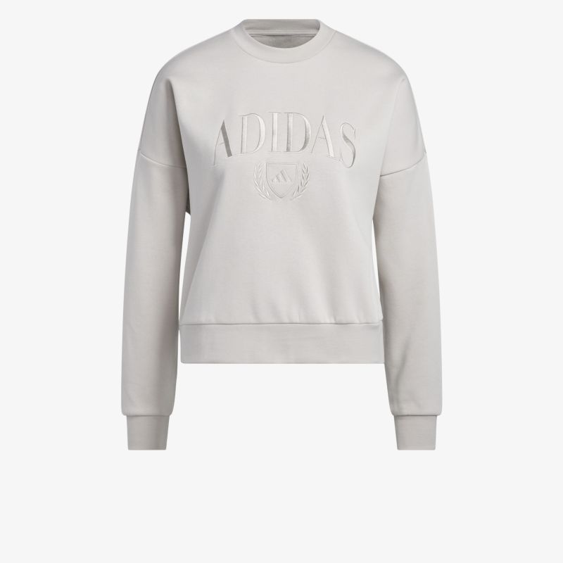 Schlichter sportlicher Pullover mit Rundhalsausschnitt und dezentem Logo-Stitching für komfortablen Tragekomfort