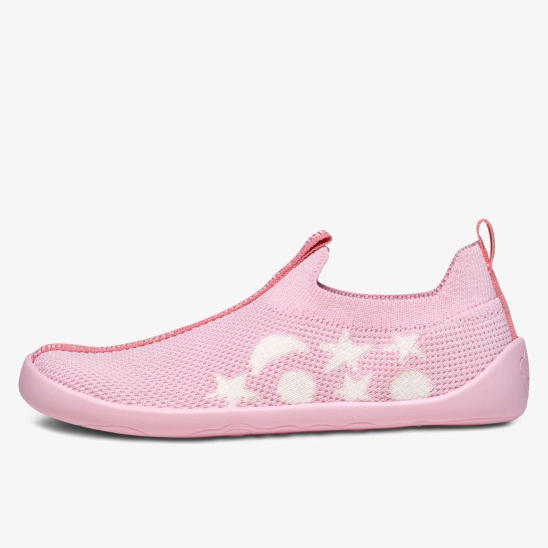 Leichter sportlicher Slip-On Schuh aus atmungsaktivem Mesh mit flexibler rutschfester Sohle in Rosa
