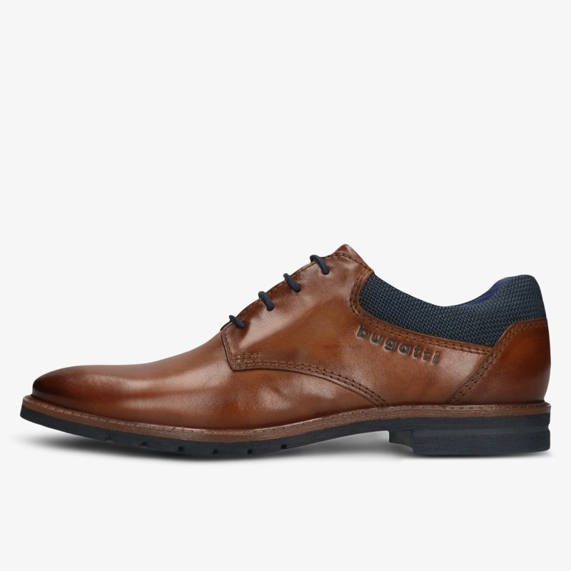 Eleganter brauner Leder-Schnürschuh mit modernem Design und angenehmem Tragekomfort