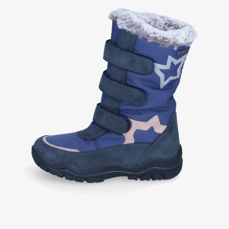 Robuster Winterstiefel mit warmem Futter, wasserabweisendem Material und rutschfester Sohle für sicheren Halt.