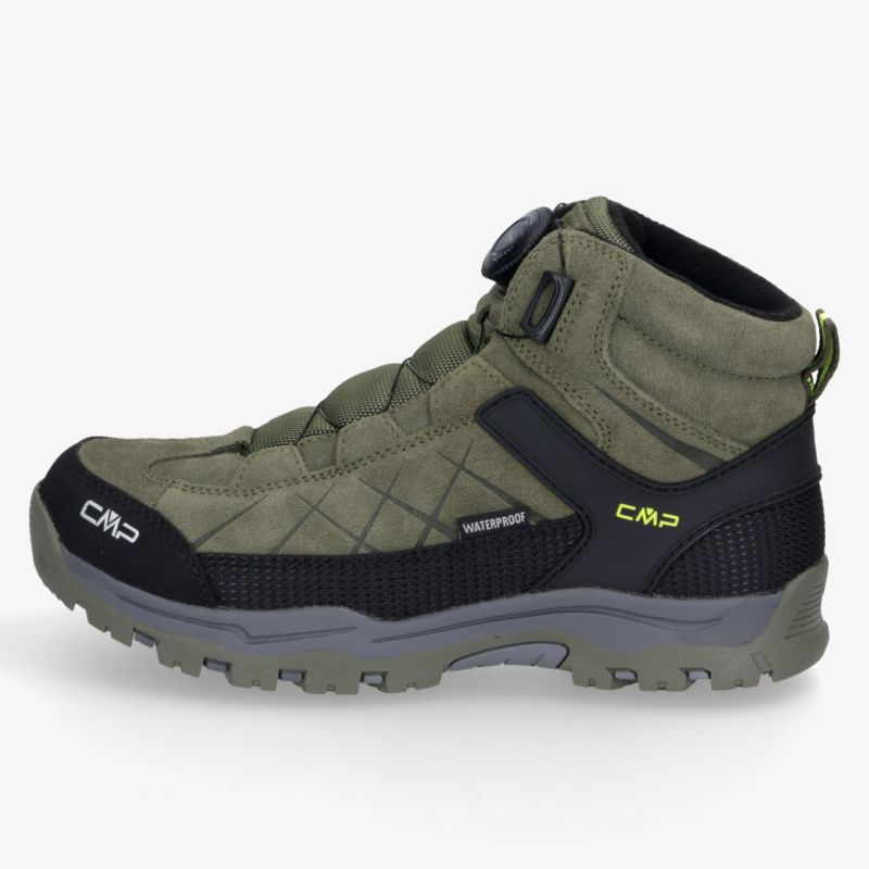 Robuster Outdoor Winterstiefel mit rutschfester Sohle, wasserabweisendem Material und bequemer, gepolsterter Passform in Olive