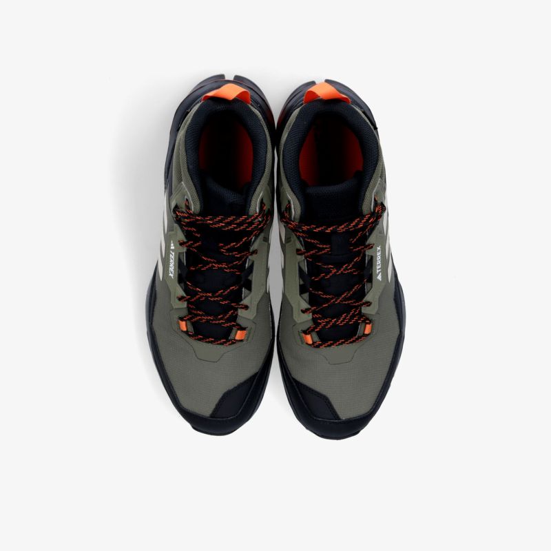 Sportliche Wanderschuhe robust und bequem mit rutschfester Sohle und stabiler Schnürung in Draufsicht